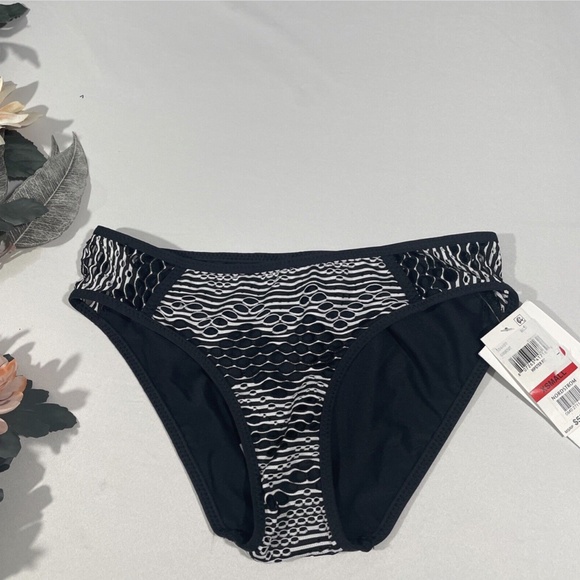 NWT Becca Reveal Hipster‎ Bikini Bottoms in Black/White [ XS ] - Picture 4 of 12